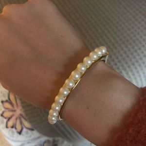 Kate Spade Hinge Pearl Bangle Bracelet